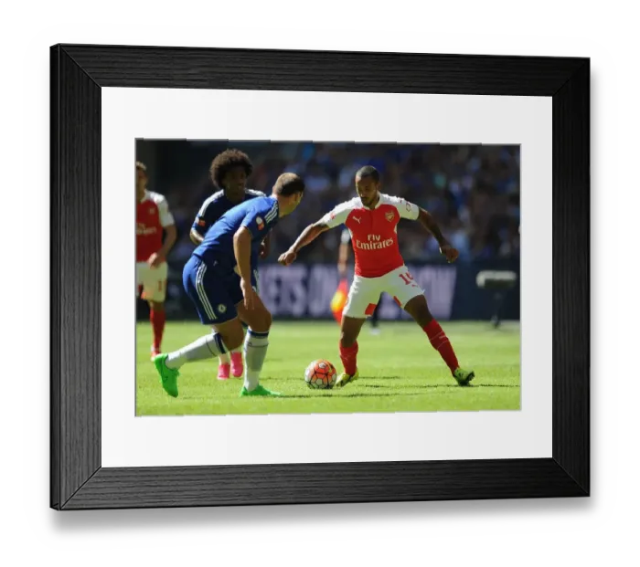 Framed Print : Arsenal vs. Chelsea Showdown: Walcott vs. Ivanovic in Community Shield Battle Framed Print : Arsenal vs. Chelsea Showdown: Walcott vs. Ivanovic in Community Shield Battle