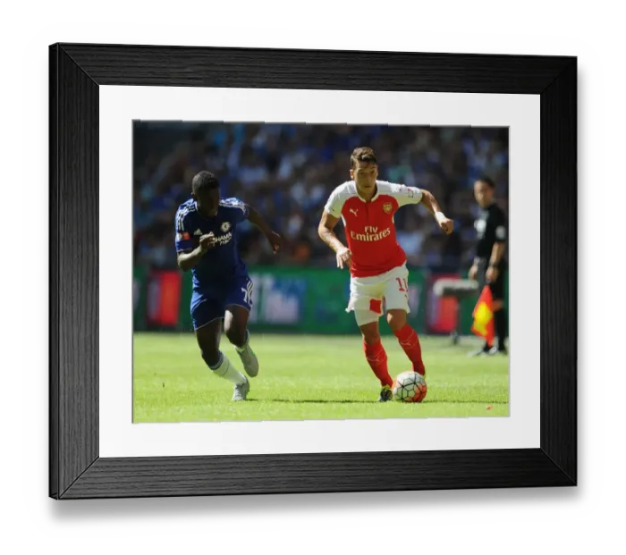 Framed Print : Arsenal vs. Chelsea Showdown: Ozil vs. Ramires - Community Shield Battle at Wembley Stadium Framed Print : Arsenal vs. Chelsea Showdown: Ozil vs. Ramires - Community Shield Battle at Wembley Stadium