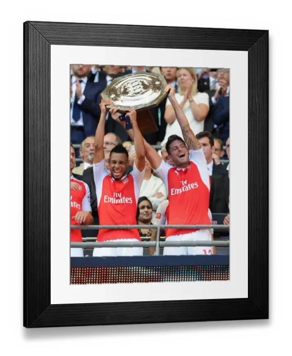 Framed Print : Arsenal Rejoice in Community Shield Triumph over Chelsea Framed Print : Arsenal Rejoice in Community Shield Triumph over Chelsea