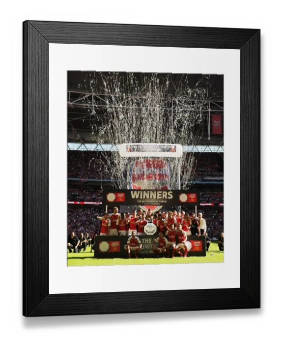Framed Print : Arsenal Celebrates FA Community Shield Win Against Chelsea (2015-16)