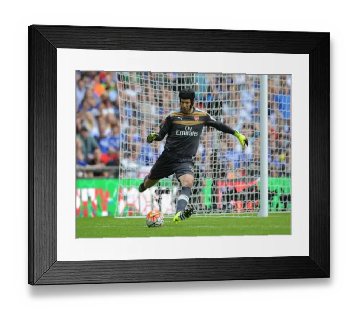 Framed Print : Arsenal's Unyielding Guardian: Petr Cech's Community Shield Showdown Against Chelsea (2015-16) Framed Print : Arsenal's Unyielding Guardian: Petr Cech's Community Shield Showdown Against Chelsea (2015-16)