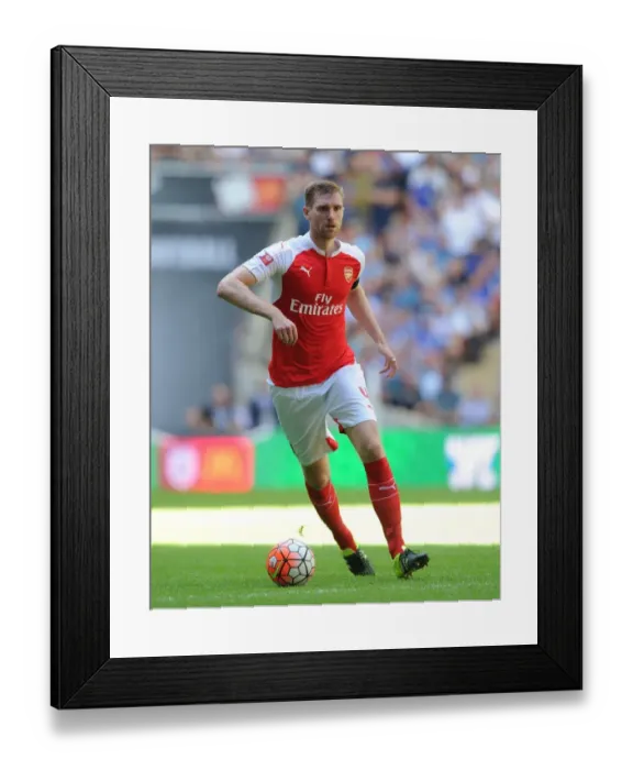 Framed Print : Per Mertesacker of Arsenal in the 2015 FA Community Shield Clash Against Chelsea Framed Print : Per Mertesacker of Arsenal in the 2015 FA Community Shield Clash Against Chelsea