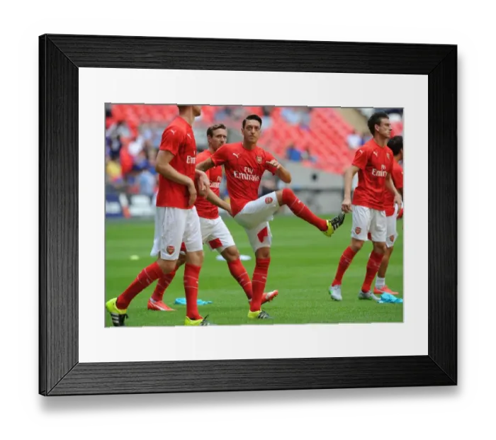 Framed Print : Mesut Ozil: Gearing Up for Arsenal's Clash against Chelsea - FA Community Shield 2015 Framed Print : Mesut Ozil: Gearing Up for Arsenal's Clash against Chelsea - FA Community Shield 2015