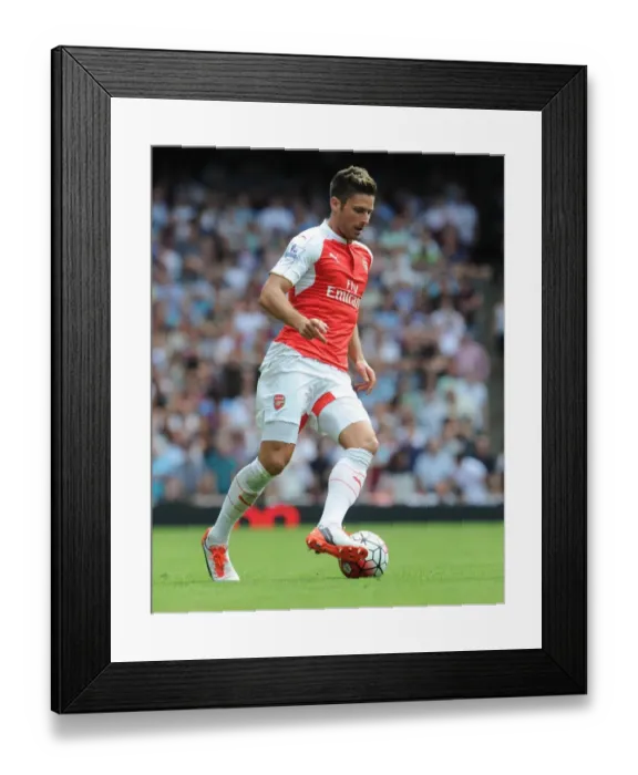 Framed Print : Arsenal's Olivier Giroud in Action Against West Ham United (2015-16)