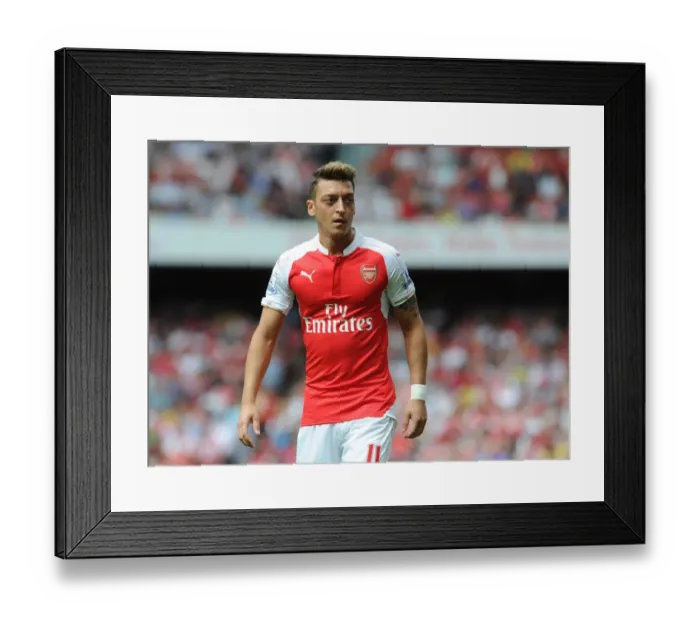 Framed Print : Mesut Ozil in Action: Arsenal vs. West Ham United, Premier League 2015-16