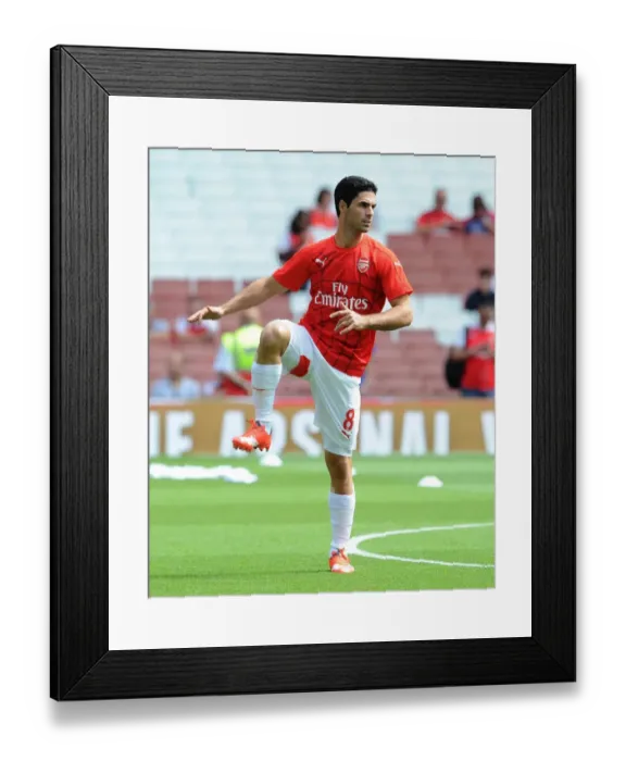Framed Print : Mikel Arteta (Arsenal). Arsenal 0: 2 West Ham United. Barclays Premier League. Emirates