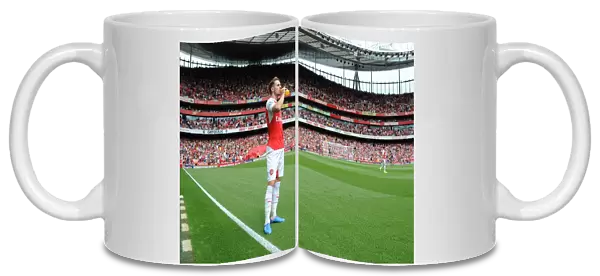 Aaron Ramsey (Arsenal). Arsenal 0: 2 West Ham United. Barclays Premier League. Emirates