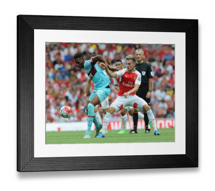 Framed Print : Ramsey vs. Oxford: Clash of Young Stars in Arsenal vs. West Ham United, 2015-16 Premier League