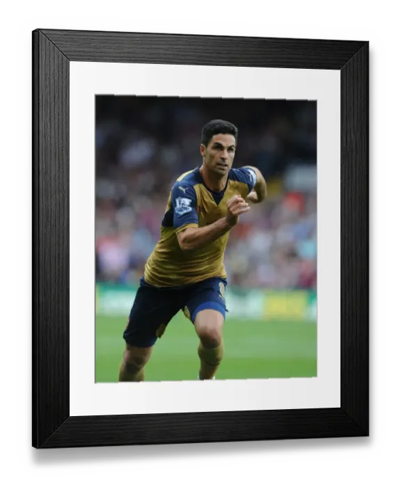 Framed Print : Mikel Arteta Leads Arsenal in Premier League Showdown against Crystal Palace (2015-16)