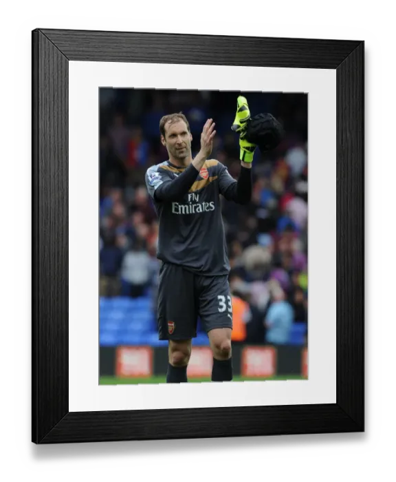 Framed Print : Arsenal's Petr Cech Celebrates Crystal Palace Victory with a Heartfelt Applause to Fans (2015-16)