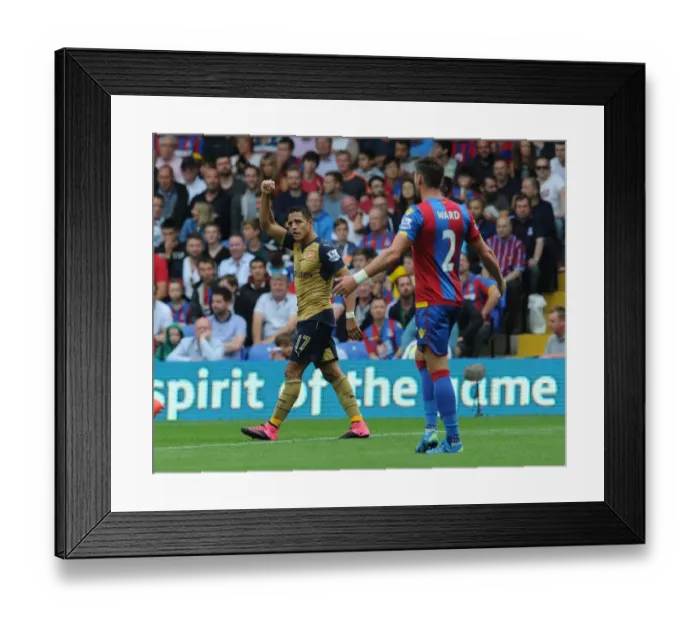 Framed Print : Alexis Sanchez's Brace: Arsenal's Triumph Over Crystal Palace in the 2015-16 Premier League