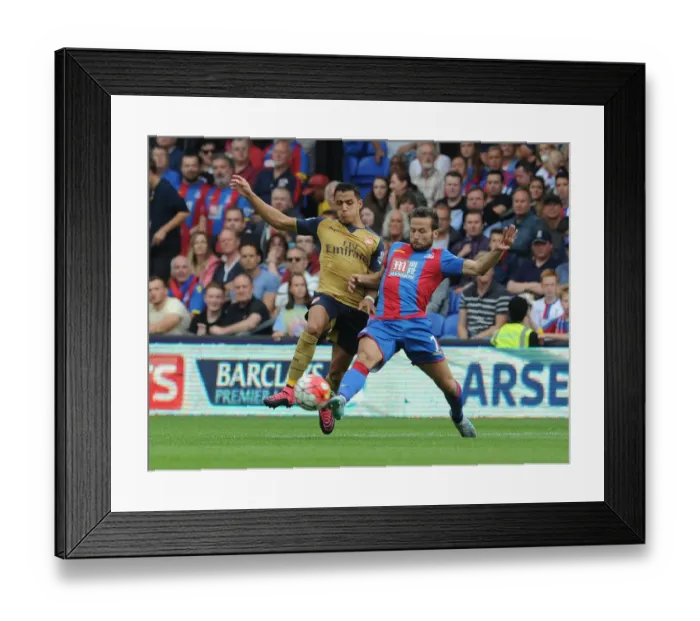 Framed Print : Battle of the Midfield: Sanchez vs Cabaye - Crystal Palace vs Arsenal (2015-16)