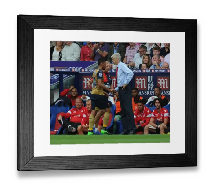 Framed Print : Arsene Wenger Bids Farewell: Coquelin's Last Substitution, Crystal Palace vs. Arsenal, 2015-16 Premier League