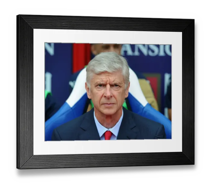 Framed Print : Arsene Wenger, Arsenal Manager: Pre-Match Focus at Crystal Palace (2015-16)