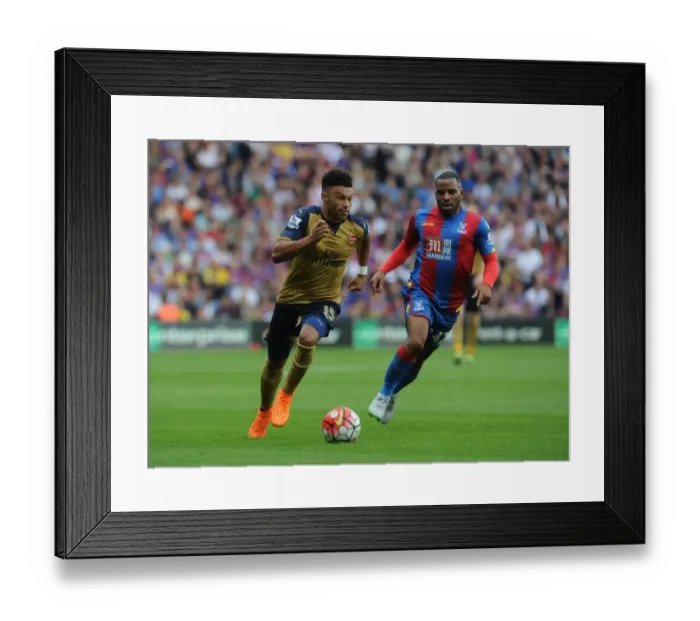 Framed Print : Clash at the Palace: Oxlade-Chamberlain vs. Puncheon in Premier League Battle (Crystal Palace vs Arsenal, 2015-16) Framed Print : Clash at the Palace: Oxlade-Chamberlain vs. Puncheon in Premier League Battle (Crystal Palace vs Arsenal, 2015-16)