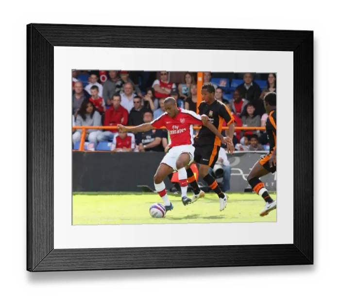 Framed Print : Jay Simpson (Arsenal) Kenny Gillet (Barnet)