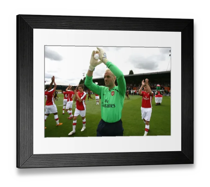 Framed Print : Manuel Almunia: In Action for Arsenal Against Barnet in 2008 Pre-Season Friendly