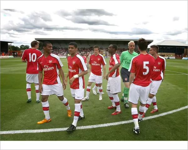 Arsenal players before the first pre season match