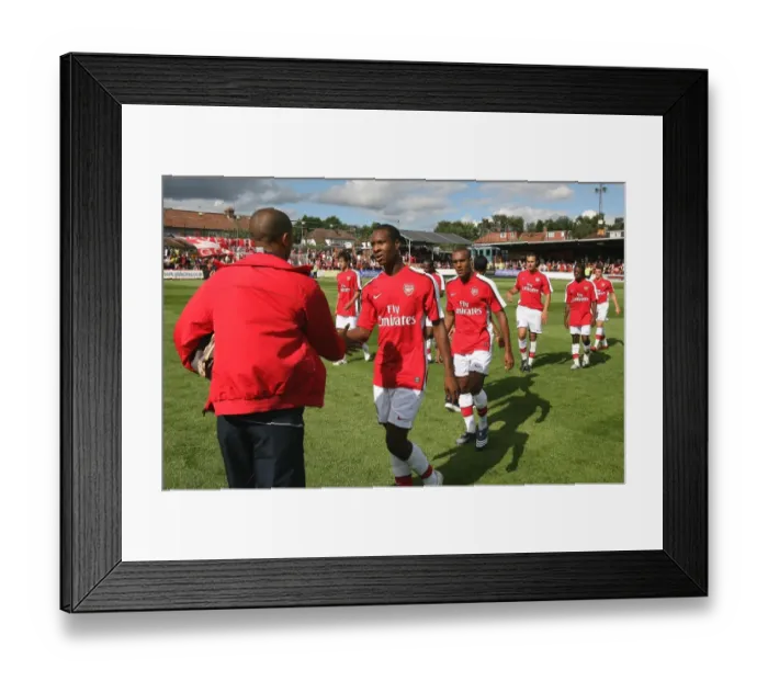 Framed Print : Gavin Hoyte and Gael Clichy after the match Framed Print : Gavin Hoyte and Gael Clichy after the match