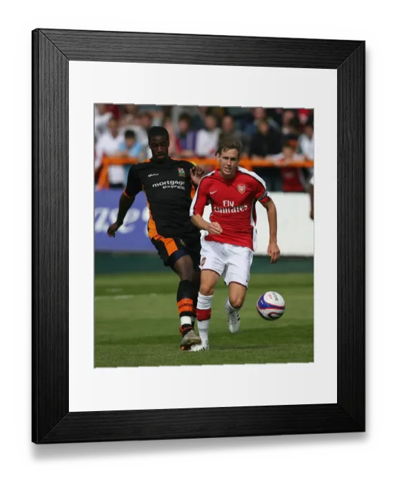 Framed Print : Mark Randall (Arsenal) Elliot Charles (Barnet)