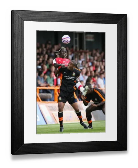 Framed Print : Bacary Sagna (Arsenal) Kieron St Aimie (Barnet)