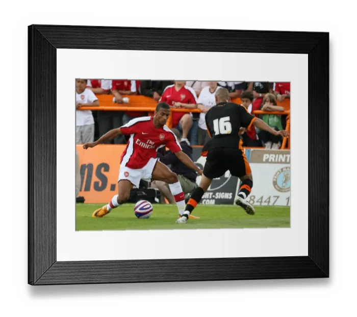 Framed Print : Armand Traore (Arsenal) Ashley Carew (Barnet)