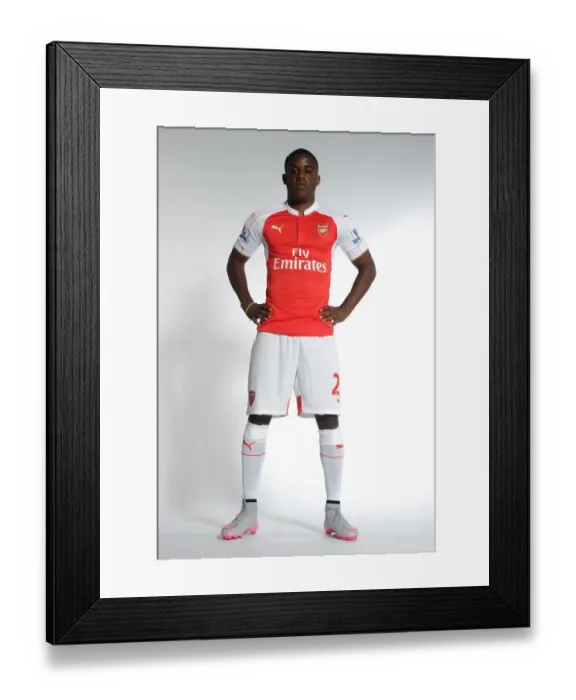 Framed Print : Joel Campbell of Arsenal. Arsenal Training Ground, London Colney, Hertfordshire