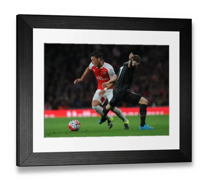 Framed Print : Intense Rivalry: Milner Trips Ozil in Arsenal vs. Liverpool Clash (2015 / 16) Framed Print : Intense Rivalry: Milner Trips Ozil in Arsenal vs. Liverpool Clash (2015 / 16)