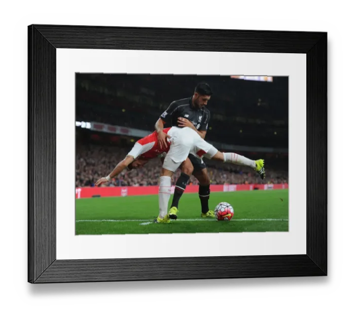 Framed Print : Mesut Ozil vs. Emre Can: A Midfield Duel at the Emirates - Arsenal vs. Liverpool (2015 / 16) Framed Print : Mesut Ozil vs. Emre Can: A Midfield Duel at the Emirates - Arsenal vs. Liverpool (2015 / 16)