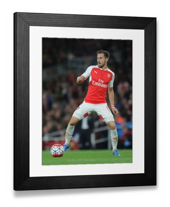 Framed Print : Arsenal's Aaron Ramsey Faces Off Against Liverpool in the 2015 / 16 Premier League Framed Print : Arsenal's Aaron Ramsey Faces Off Against Liverpool in the 2015 / 16 Premier League