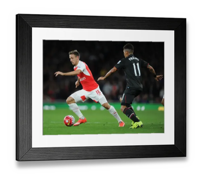 Framed Print : Intense Rivalry: Monreal vs. Firmino - Arsenal vs. Liverpool (2015 / 16) Framed Print : Intense Rivalry: Monreal vs. Firmino - Arsenal vs. Liverpool (2015 / 16)