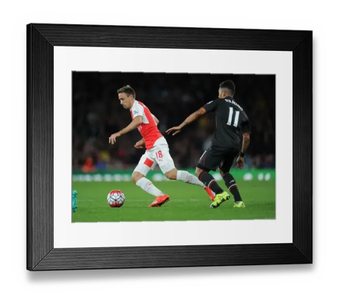 Framed Print : Monreal vs Firmino: Intense Rivalry Unfolds - Arsenal vs Liverpool, Premier League 2015 / 16 Framed Print : Monreal vs Firmino: Intense Rivalry Unfolds - Arsenal vs Liverpool, Premier League 2015 / 16