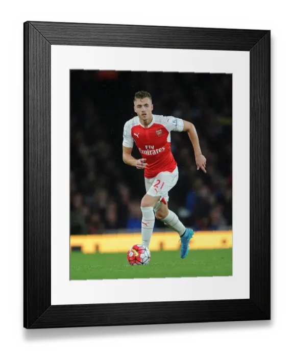 Framed Print : Calum Chambers in Action: Arsenal vs Liverpool, 2015 / 16 Premier League