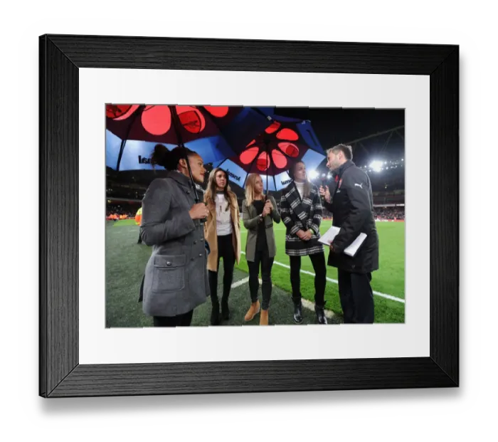 Framed Print : Arsenal vs. Liverpool: Women's Premier League - Casey Stoney's Half-Time Interview Framed Print : Arsenal vs. Liverpool: Women's Premier League - Casey Stoney's Half-Time Interview
