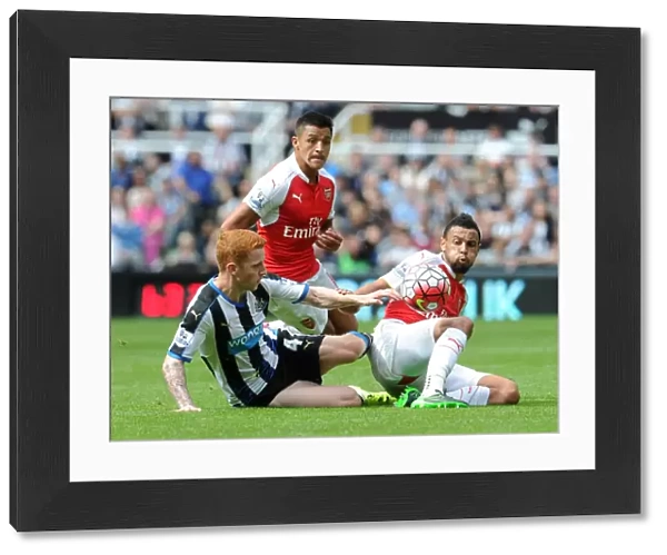 Coquelin's Crunching Tackle: Sanchez Chases Down Colback in Intense Arsenal-Newcastle Clash, 2015-16 Premier League