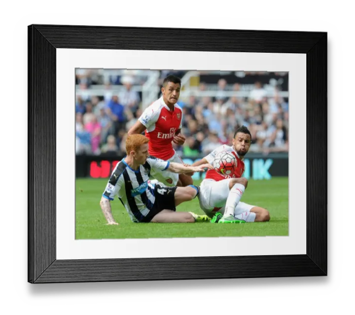 Framed Print : Coquelin's Crunching Tackle: Sanchez Chases Down Colback in Intense Arsenal-Newcastle Clash, 2015-16 Premier League Framed Print : Coquelin's Crunching Tackle: Sanchez Chases Down Colback in Intense Arsenal-Newcastle Clash, 2015-16 Premier League