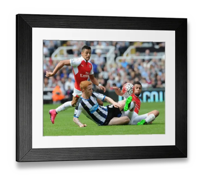 Framed Print : Coquelin's Intense Tackle on Colback: A Premier League Rivalry Moment, Newcastle vs Arsenal (2015-16) Framed Print : Coquelin's Intense Tackle on Colback: A Premier League Rivalry Moment, Newcastle vs Arsenal (2015-16)