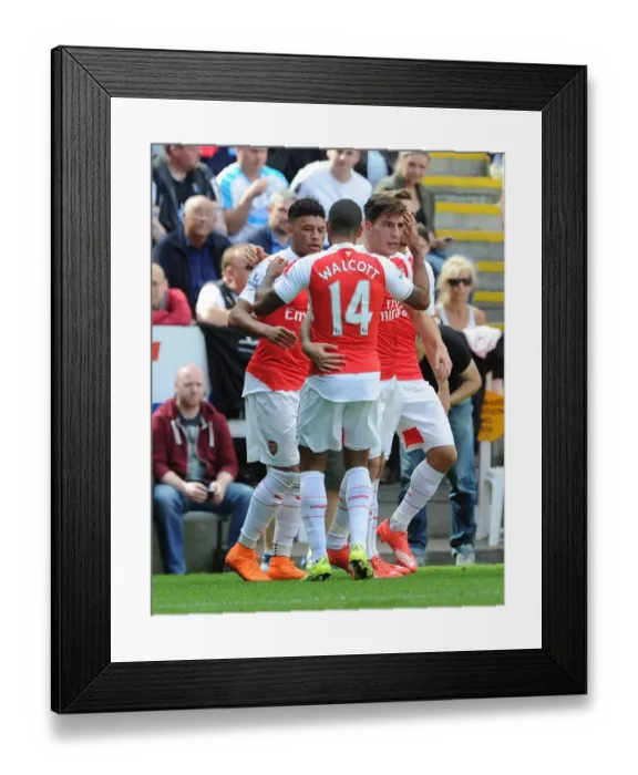 Framed Print : Oxlade-Chamberlain Scores: Walcott and Bellerin Celebrate in Arsenal's Victory over Newcastle United, 2015-16 Premier League Framed Print : Oxlade-Chamberlain Scores: Walcott and Bellerin Celebrate in Arsenal's Victory over Newcastle United, 2015-16 Premier League