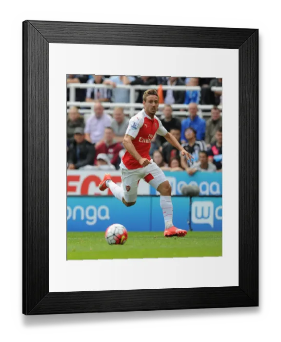 Framed Print : Nacho Monreal in Action: Arsenal vs. Newcastle United, Premier League 2015-16