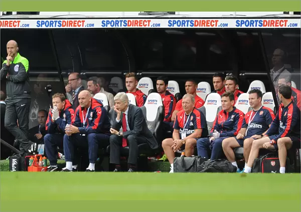 Arsene Wenger and Arsenal Staff During Newcastle United Match, 2015-16 Premier League