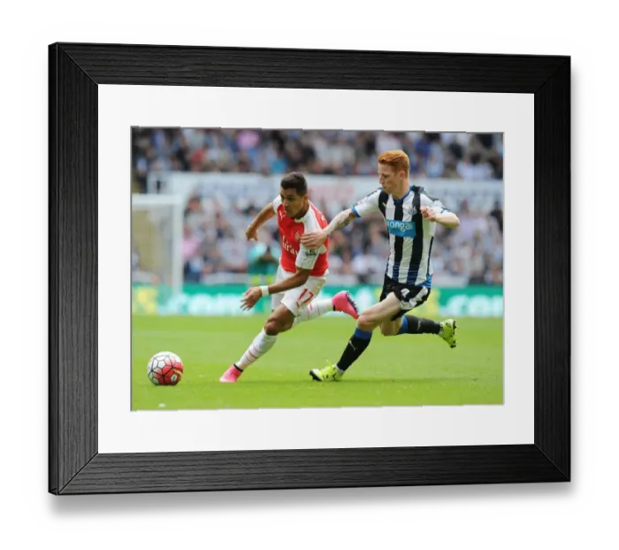 Framed Print : Alexis Sanchez's Electrifying Run: Arsenal's Dominant Start against Newcastle United in 2015-16 Premier League Framed Print : Alexis Sanchez's Electrifying Run: Arsenal's Dominant Start against Newcastle United in 2015-16 Premier League