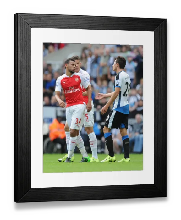 Framed Print : Clash of the Midfield Titans: Coquelin vs. Thauvin - Newcastle United vs. Arsenal, Premier League 2015-16