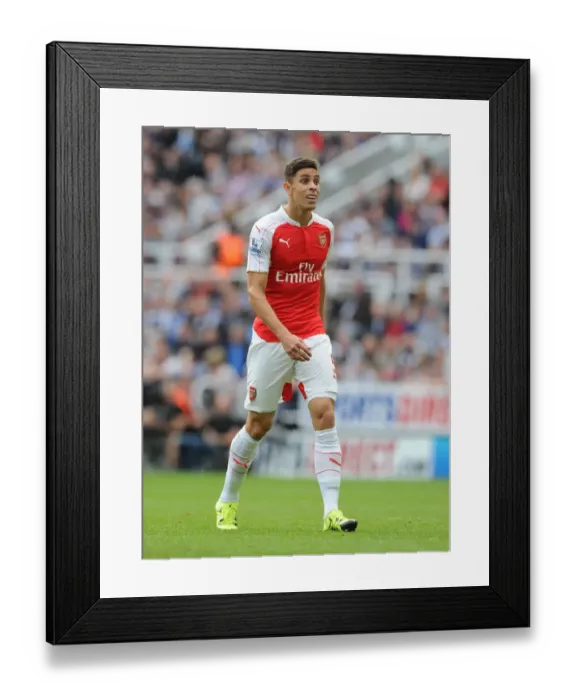 Framed Print : Gabriel in Action: Arsenal vs. Newcastle United, Premier League 2015-16