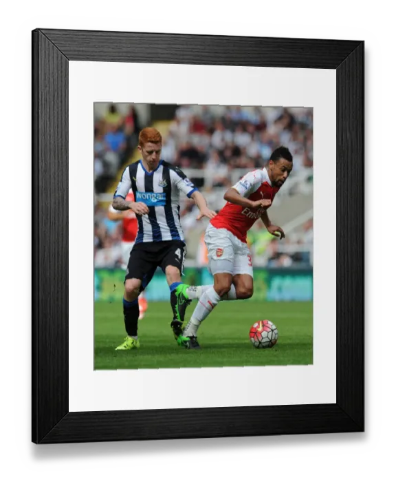 Framed Print : Coquelin vs Colback: A Premier League Battle at St. James Park, 2015-16
