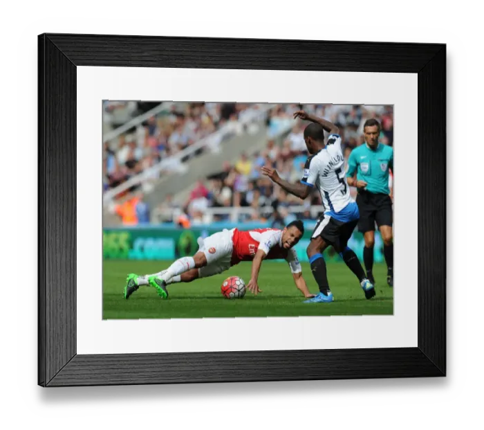 Framed Print : Coquelin's Brilliant Midfield Performance: Arsenal vs. Newcastle United, Premier League 2015-16