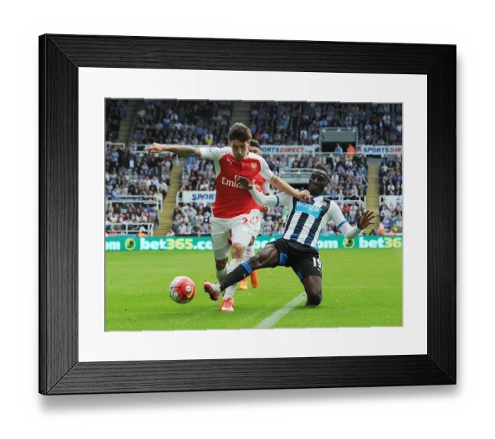Framed Print : Clash at St. James Park: Hector Bellerin vs. Massadio Haidara - A Premier League Battle