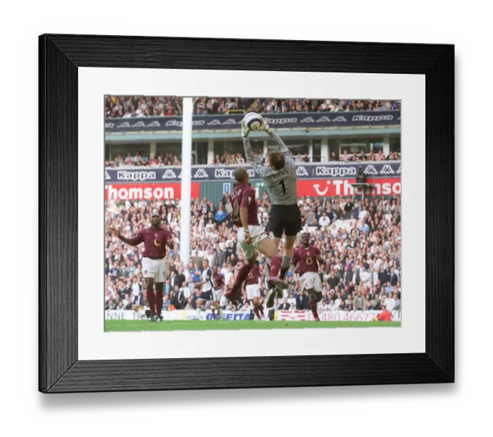 Framed Print : Jens Lehmann in Action: Arsenal vs. Tottenham, 2005
