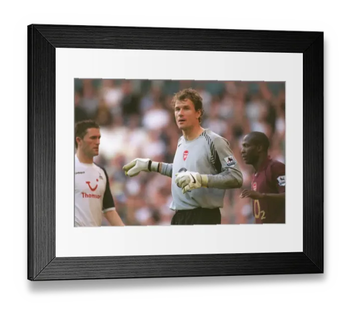 Framed Print : Unyielding Guardian: Jens Lehmann's Battle at White Hart Lane - Arsenal's Premier League Standoff, October 2005 Framed Print : Unyielding Guardian: Jens Lehmann's Battle at White Hart Lane - Arsenal's Premier League Standoff, October 2005