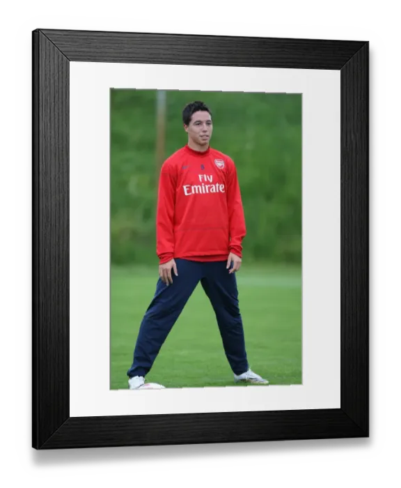 Framed Print : Arsenal's Samir Nasri at 2008 Training Camp, Austria