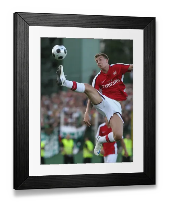 Framed Print : Nicklas Bendtner: Scoring for Arsenal Against Szombathely, 2008 Framed Print : Nicklas Bendtner: Scoring for Arsenal Against Szombathely, 2008